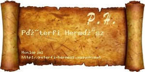 Péterfi Hermész névjegykártya
